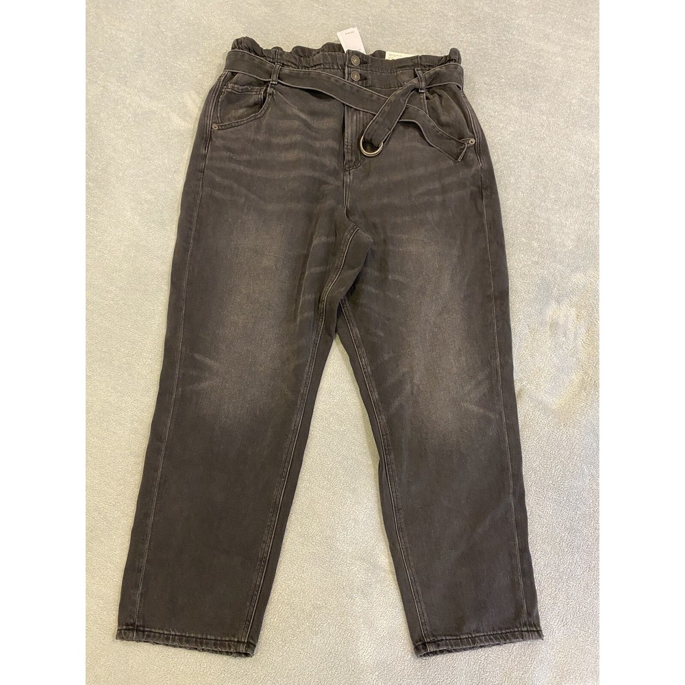 NWT American Eagle Highest Rise Mom Jean Black 14 32W New! $60‎